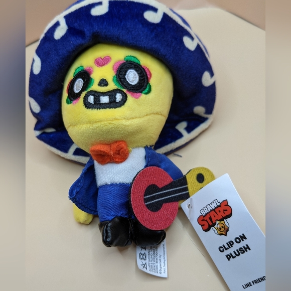 Trio of BRAWL STARS Clip on Plush keychain, backpack, or purse charms - Picture 5 of 11